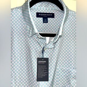 Mizzen+Main Leeward short sleeve button up shirt Trim NWT